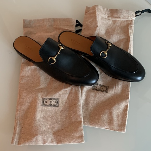 Gucci black leather Princeton mules, never worn, size 40.5. - Picture 8 of 9